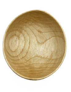 Carpenter’s Woodcraft pole large turned bowl ash, milk paint finish (SC)