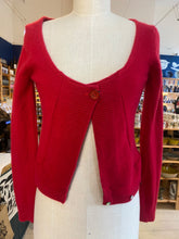 Load image into Gallery viewer, Nimpy Clothing Upcycled 100% cashmere scarlet short cardigan small (Nimpy)