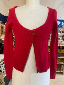 Nimpy Clothing Upcycled 100% cashmere scarlet short cardigan small (Nimpy)