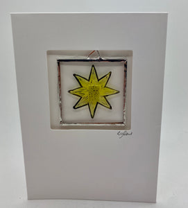 Liz Dart Stained Glass star stained glass greetings card Stroud 