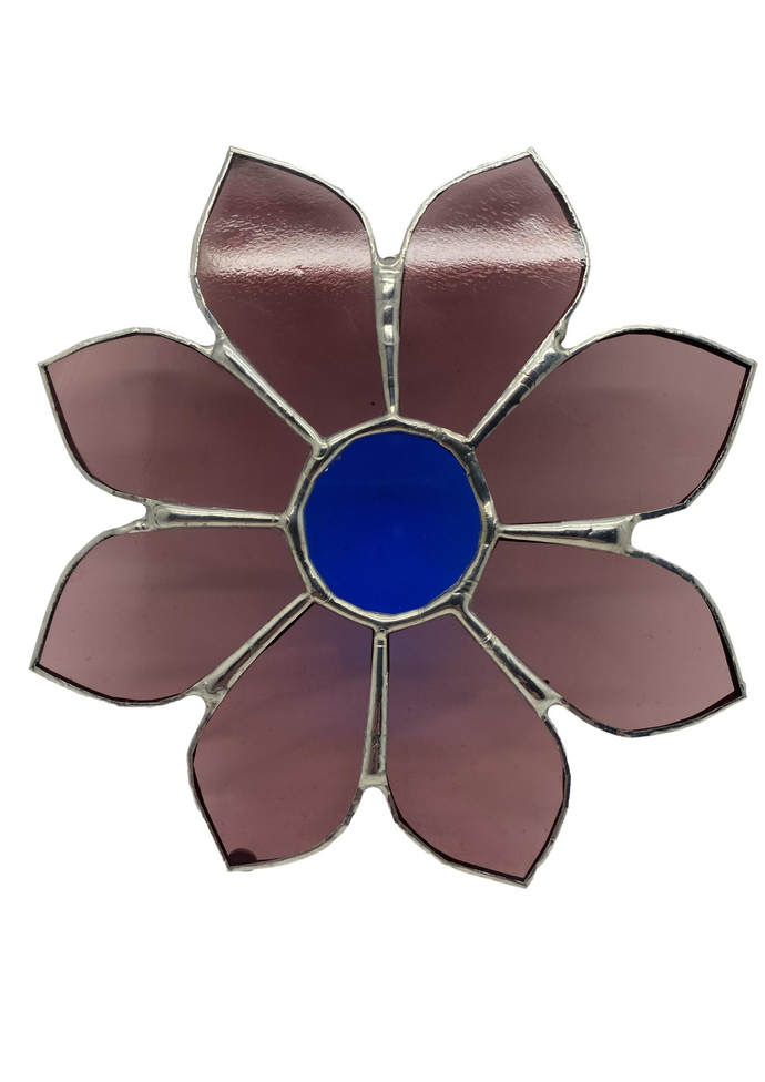 Liz Browning Glass Creations Flower stained glass hanging