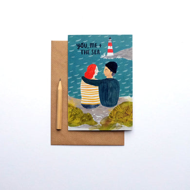 Stephanie Cole Design “You, me and the sea” greetings card (STECO)