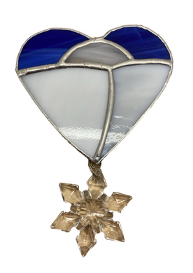 Liz Browning Glass Creations Stained glass heart of winter