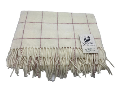 Cotswold woollen weavers softest lambswool baby blanket pink