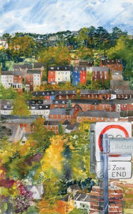Alison Vickey artist " Stroud across the valley" post card