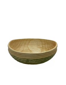 Carpenter’s Woodcraft pole large turned bowl ash, milk paint finish (SC)