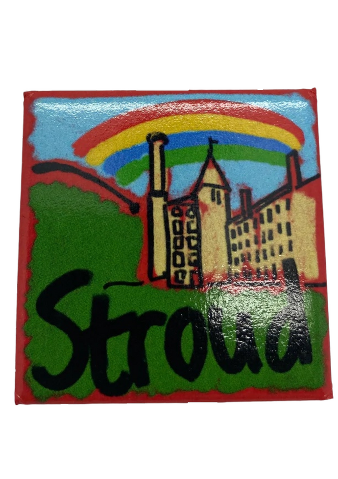Patsy Gamble art Stroud with rainbow fridge magnet