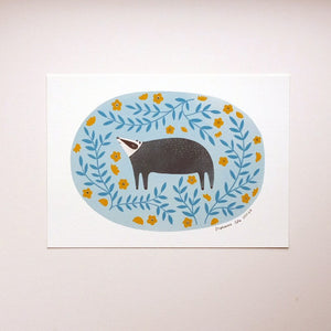 Stephanie Cole Design “Badger” A4 print (STECO)