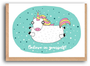 Forever Funny "Believe in yourself!" Greetings card