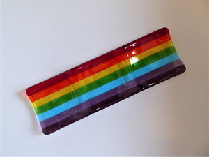 Eva Glass Design Rainbow fused glass tea light holder (EGD
