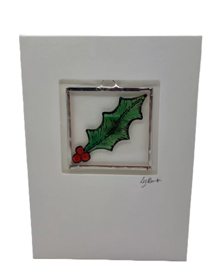 Liz Dart Stained Glass Holy stained glass greetings card
