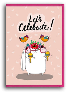 Forever Funny "Let’s celebrate!" greetings card (Anastassia)