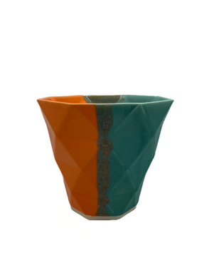 Adam Pilmer Ceramics geometric slip cast houseplant pot/vase (AHRP)
