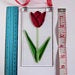 Eva Glass Design red tulip fused glass suncatcher (EGD TUR)