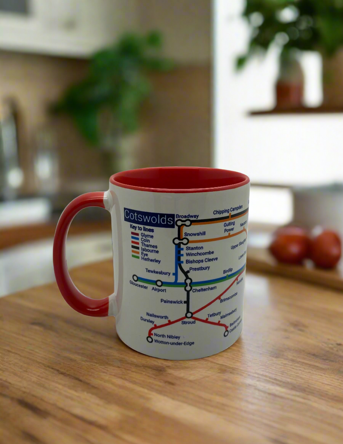 Cotswolds Underground map mug 