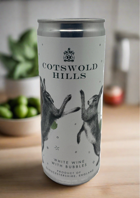 Cotswold Hills White wine with bubbles 250ml can 12% ABV
