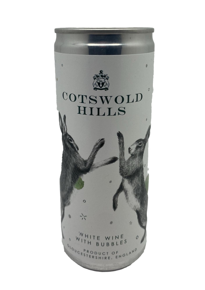 Cotswold Hills White wine with bubbles 250ml can 12% ABV