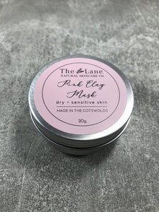 The Lane Natural Skincare Company Pink clay mask 20g tin (The lane)