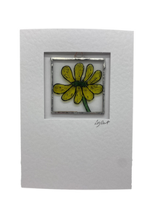 Liz Dart Stained Glass buttercup greetings card