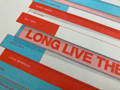A3 — 2 colour Risograph 'Stack of Books' print — Limited Edition 100 Run (Good on Paper)