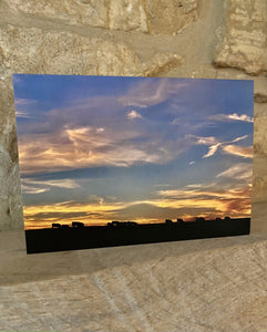 Cotswolds Cards "Cows and clouds - Selsley common" greetings card