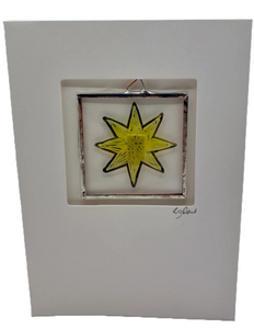 Liz Dart Stained Glass Star stained glass greetings card