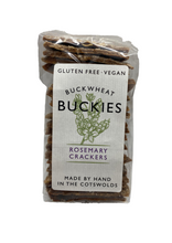 Load image into Gallery viewer, Buckies Buckwheat Rosemary Crackers