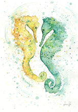 Load image into Gallery viewer, Amy Primarolo Art Seahorses greetings card