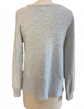 Load image into Gallery viewer, Nimpy Clothing Upcycled 100% cashmere light grey cardigan with coconut buttons small (Nimpy)