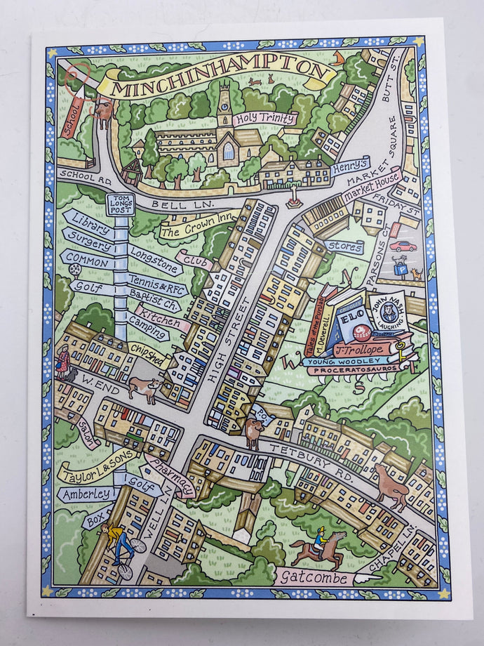 Katie B Morgan “Map of Michinhampton” greetings card (Morgan)