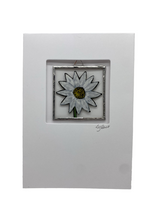 Load image into Gallery viewer, Liz Dart Stained Glass Daisy stained glass greetings card