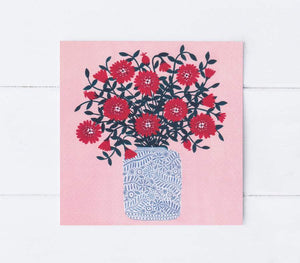 Sian Summerhayes "Red flower" greetings card