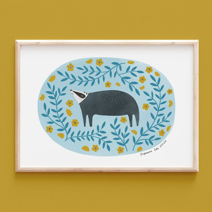 Stephanie Cole Design “Badger” A4 print