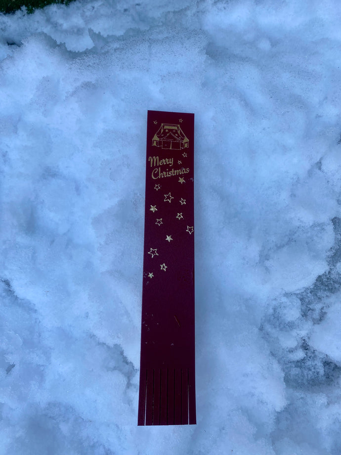 Giffords Circus Merry Christmas leather book mark