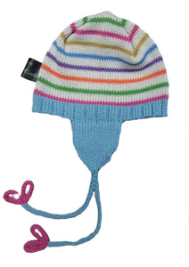Amanda Hawkins Knitwear Rainbow baby cotton hat 