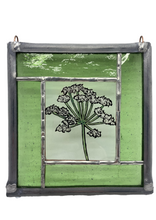 Load image into Gallery viewer, Liz Dart Stained Glass cow parsley panel