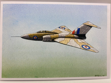 Broody Designs Gloster Javelin greetings card (Broody)