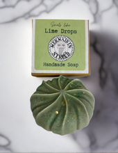 Load image into Gallery viewer, &quot;Mermaid in Stroud&quot; “smells like lime drops” handmade soap 75g