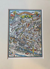 Load image into Gallery viewer, Katie B Morgan “Stroud map” A4  print with mount