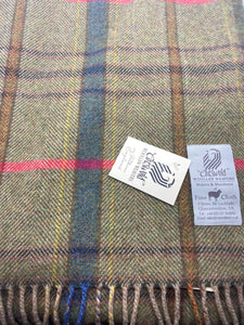 Cotswold woollen weavers Gloucestershire check lambswool merino throw