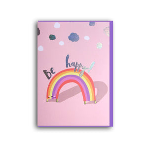 Forever Funny "Be happy!" Greetings card