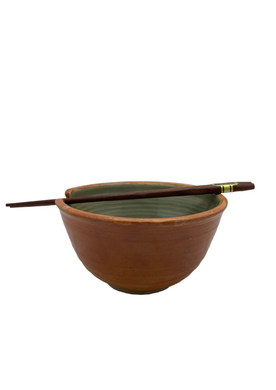 Lansdown Pottery burnt sienna noodle bowl (LAN S12)