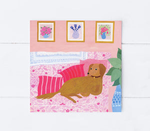 Sian Summerhayes “Dusty dog” greetings card