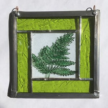 Load image into Gallery viewer, Liz Dart Stained Glass fern panel Stroud