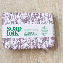 Load image into Gallery viewer, Soap Folk organic lavender and oatmilk soap Stroud 
