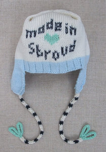 Amanda Hawkins Knitwear  "Made in Stroud" new born baby hat blue (HATS)