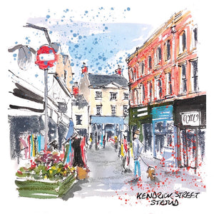 Patsy Gamble Art"Kendrick street Stroud" greetings card